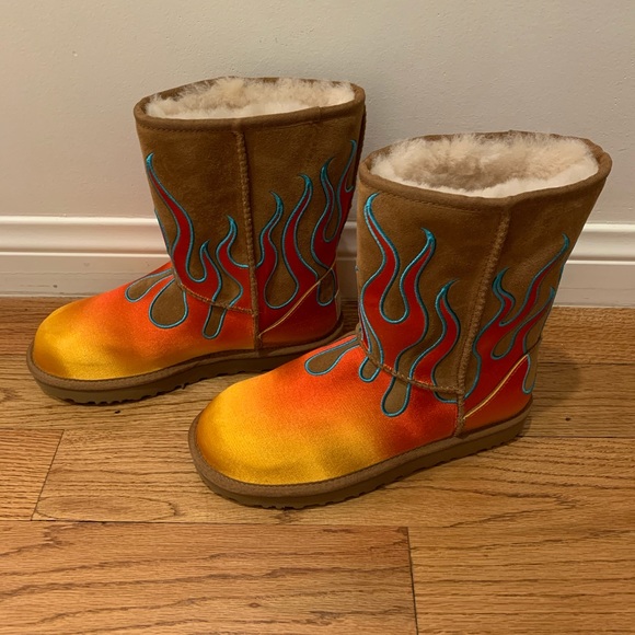 uggs with flames